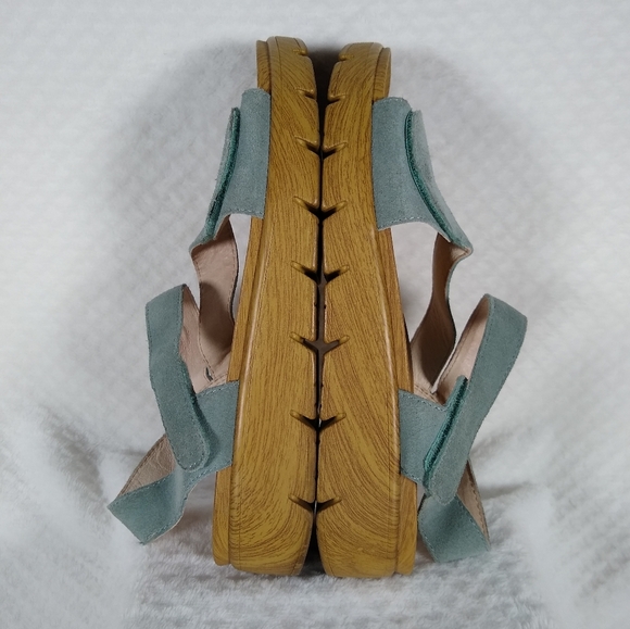 Alegria Suede Leather Ana Sandals Dusty Blue Sz 42EU - Picture 5 of 8